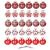 Set globuri de Craciun Inedit, 30 bucati, 7cm, transparente si rosu Household NewTrend