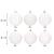 Set globuri de Craciun, 30 bucati, 8cm, 6 modele, alb Household NewTrend