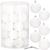 Set globuri de Craciun, 30 bucati, 8cm, 6 modele, alb Household NewTrend