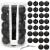 Set globuri de Craciun, 30 bucati, 8cm, 6 modele, negru Household NewTrend