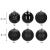 Set globuri de Craciun, 30 bucati, 8cm, 6 modele, negru Household NewTrend