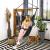 Hamac tip leagan suspendat pentru casa sau gradina HM45, gri inchis cu perne, 130x100cm, 150kg Household NewTrend