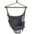 Hamac tip leagan suspendat pentru casa sau gradina HM45, gri inchis cu perne, 130x100cm, 150kg Household NewTrend