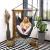 Hamac tip leagan suspendat pentru casa sau gradina HM45, gri inchis cu perne, 130x100cm, 150kg Household NewTrend