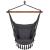 Hamac tip leagan suspendat pentru casa sau gradina HM45, gri inchis cu perne, 130x100cm, 150kg Household NewTrend