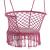 Scaun rotund tip leagan suspendat pentru casa sau gradina, cu franjuri, 150kg, cu perna, roz Household NewTrend