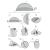 Cort plaja si picnic semi-deschis Sersimo, protectie UV, 200x120x110cm, portocaliu Household NewTrend