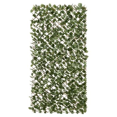 Panou de gard/paravan din lemn si frunze artificiale, extensibil, 100x200cm Household NewTrend