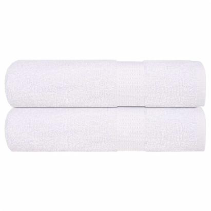 Prosoape de baie 2 buc alb 100x150 cm 360 g/m² 100% bumbac GartenMobel Dekor