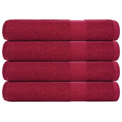 Prosoape 4 buc Bordeaux 100x200 cm 360 g/m² 100% bumbac GartenMobel Dekor