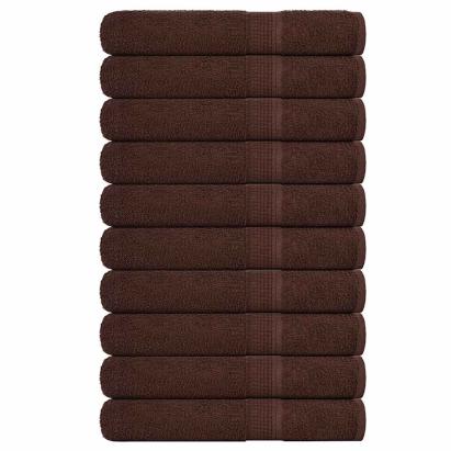 Prosoape 10 buc maro 100x200 cm 360 g/m² 100% bumbac GartenMobel Dekor