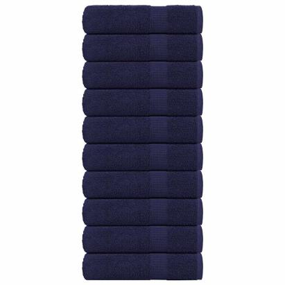 Prosoape de mână 10 buc Bleumarin 50x100cm 360 g/m² 100% bumbac GartenMobel Dekor
