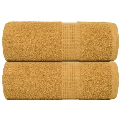 Prosoape pentru oaspeți 2 buc Aur 30x50 cm 360 g/m² 100% bumbac GartenMobel Dekor