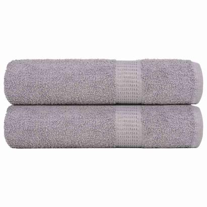 Prosoape de duș 2 buc Gri 70x140 cm 360 g/m² 100% bumbac GartenMobel Dekor