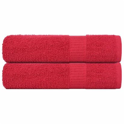 Prosoape de mână 2 buc Roșu 50x100 cm 360 g/m² 100% bumbac GartenMobel Dekor