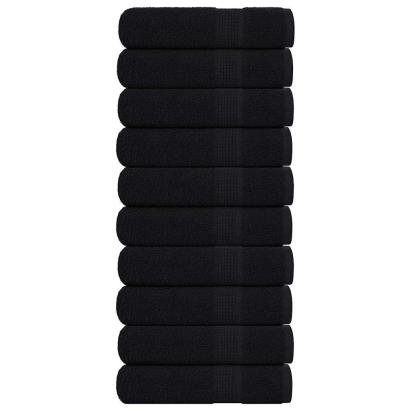 Prosoape de mână 10 buc Negru 50x100 cm 360 g/m² 100% bumbac GartenMobel Dekor
