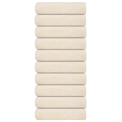 Prosoape de duș 10 buc crem 70x140 cm 360 g/m² 100% bumbac GartenMobel Dekor