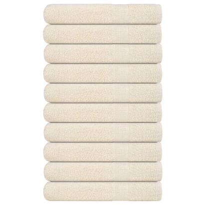Prosoape 10 buc crem 100x200 cm 360 g/m² 100% bumbac GartenMobel Dekor