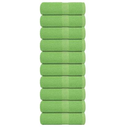 Prosoape pentru oaspeți 10 buc Verde măr 360 g/m² 100% bumbac GartenMobel Dekor