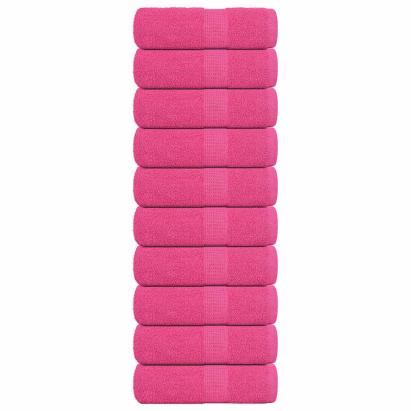 Prosoape de baie 10 buc. FROGN roz 30x30 cm 100% bumbac GartenMobel Dekor