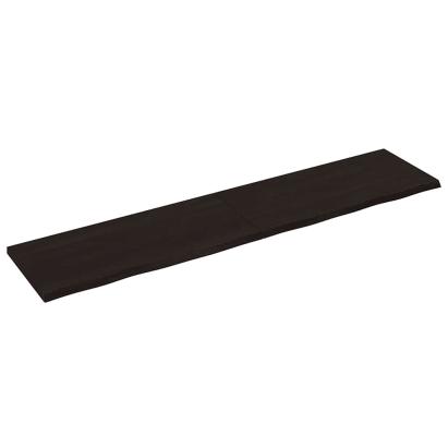 Blat de masă maro 220x50x(2-4) cm, lemn masiv stejar tratat GartenMobel Dekor
