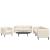 Set de canapele, 3 piese, crem, material GartenMobel Dekor