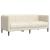 Set de canapele, 3 piese, crem, material GartenMobel Dekor