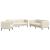 Set de canapele, 3 piese, crem, material GartenMobel Dekor