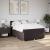 Pat continental cu saltea, maro închis, 140x200 cm, textil GartenMobel Dekor