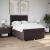 Pat continental cu saltea, maro închis, 140x200 cm, textil GartenMobel Dekor