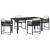 Set de masă pentru grădină 5 pcs Negru poliratan GartenMobel Dekor