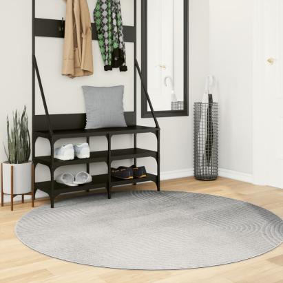 Covor "IZA" aspect scandinav, cu fire scurte, gri, Ø 160 cm GartenMobel Dekor