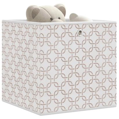 Cutii depozitare pliabile 4 buc. crem 32x32x32cm textil nețesut GartenMobel Dekor