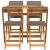 Set bistro 5 pcs Maro lemn masiv de acacia GartenMobel Dekor