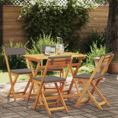 Set bistro 5 pcs Maro lemn masiv de acacia GartenMobel Dekor