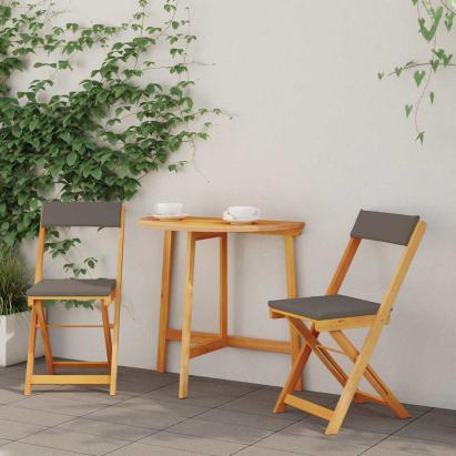 Set bistro 3 pcs Maro lemn masiv de acacia GartenMobel Dekor