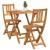Set bistro 3 pcs Maro lemn masiv de acacia GartenMobel Dekor