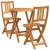 Set bistro 3 pcs Maro lemn masiv de acacia GartenMobel Dekor