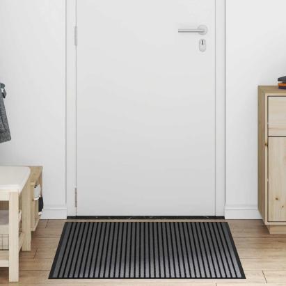 Covoraș de intrare Negru și Gri 80 x 120 cm Polipropilenă, PVC GartenMobel Dekor