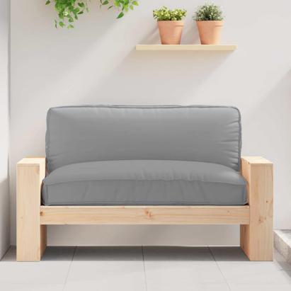 Pernă pentru șezut din paleți Gri 120 x 80 x 12 cm GartenMobel Dekor