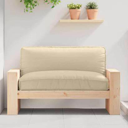 Pernă pentru șezut din paleți Bej 120 x 80 x 12 cm GartenMobel Dekor