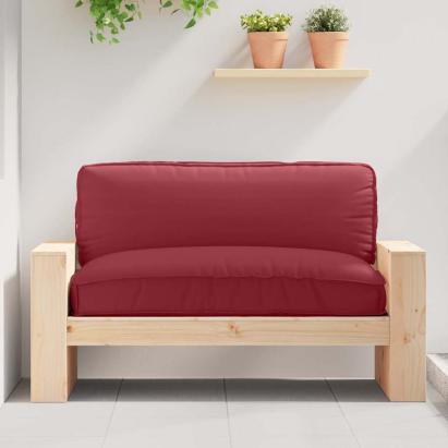 Pernă pentru șezut din paleți Roșu Vin 120 x 80 x 12 cm GartenMobel Dekor