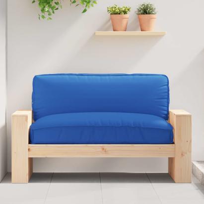 Pernă pentru șezut din paleți Albastru regal 120 x 80 x 12 cm GartenMobel Dekor