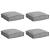 Pernă pentru șezut din paleți 4 pcs Gri 40 x 40 x 8 cm GartenMobel Dekor