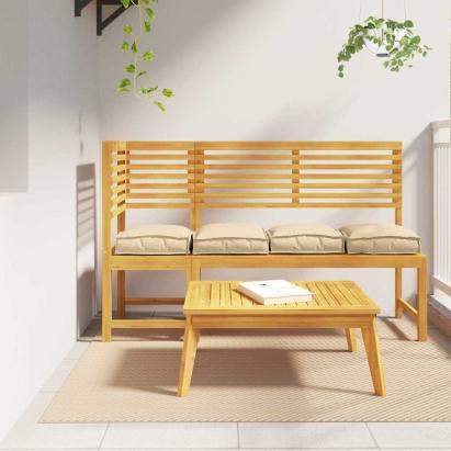 Pernă pentru șezut din paleți 4 pcs Bej 40 x 40 x 8 cm GartenMobel Dekor