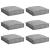 Pernă pentru șezut din paleți 6 pcs Gri 40 x 40 x 8 cm GartenMobel Dekor