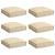 Pernă pentru șezut din paleți 6 pcs Bej 40 x 40 x 8 cm GartenMobel Dekor