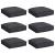 Pernă pentru șezut din paleți 6 pcs Negru 40 x 40 x 8 cm GartenMobel Dekor