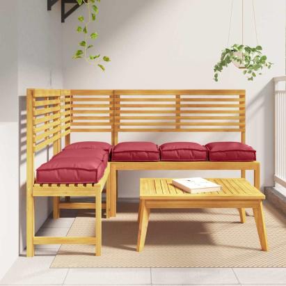 Pernă pentru șezut din paleți 6 pcs Roșu Vin 40 x 40 x 8 cm GartenMobel Dekor