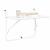 Masă Suspendată pentru Balcon Alb 60 x 39 x 65 cm Oțel GartenMobel Dekor
